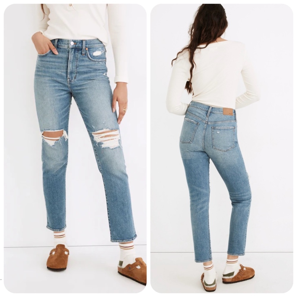 MADEWELL Jeans Women’s 24 Blue The Perfect Vintage Distressed LIKE NEW